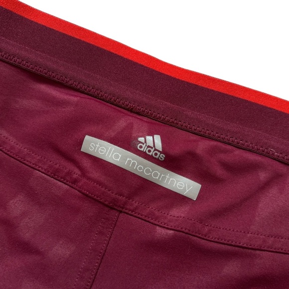 Stella McCartney X Adidas Run 3/4 Tights Red sz Small - Picture 11 of 14